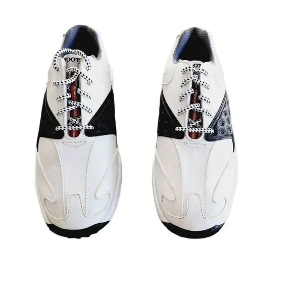 Footjoy Junior Golf Shoe Style 45087 Black / White Size 4 New with tags - Picture 4 of 10